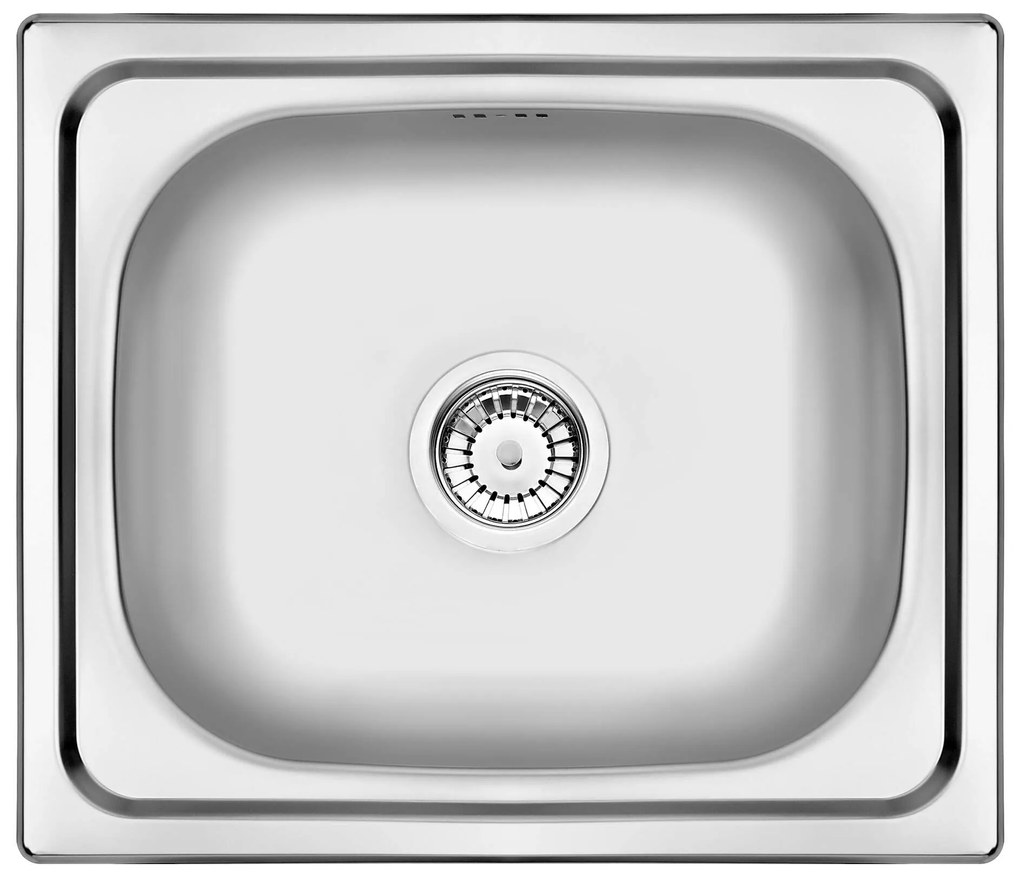Deante Doppio, rozsdamentes acél munkalap mosogató 1 kamrás B/O 480x430x180 3,5" + szifon, szatén mintás, ZEN_0103