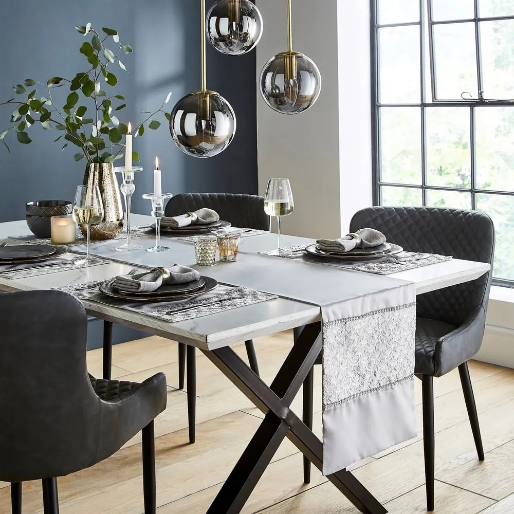 Mikroszatén asztali futó 33x180 cm Deco Sequin – Catherine Lansfield