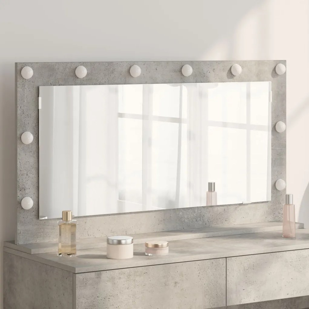 pipere tükör Beton szürke 100 x 55 x 18 cm Tükör Pipere tükör