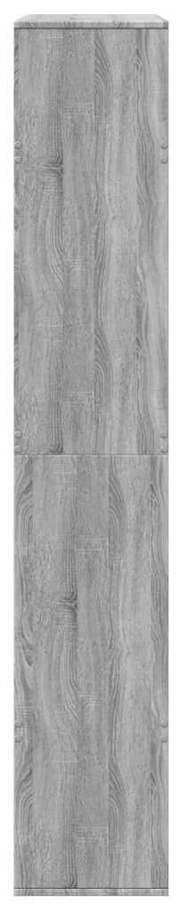 szürke sonoma színű szerelt fa könyvespolc 100 x 33 x 187,5 cm