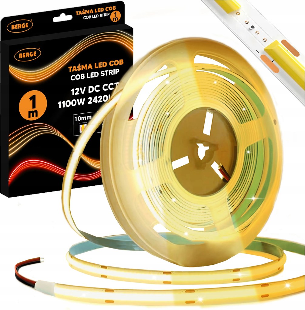 Led szalag Cob Neon 12V 1m Cct 608D 2700-6500K Meleg Semleges Hideg 22W/m