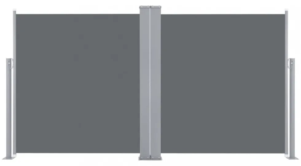 antracitszürke behúzható oldalsó napellenző 100 x 600 cm