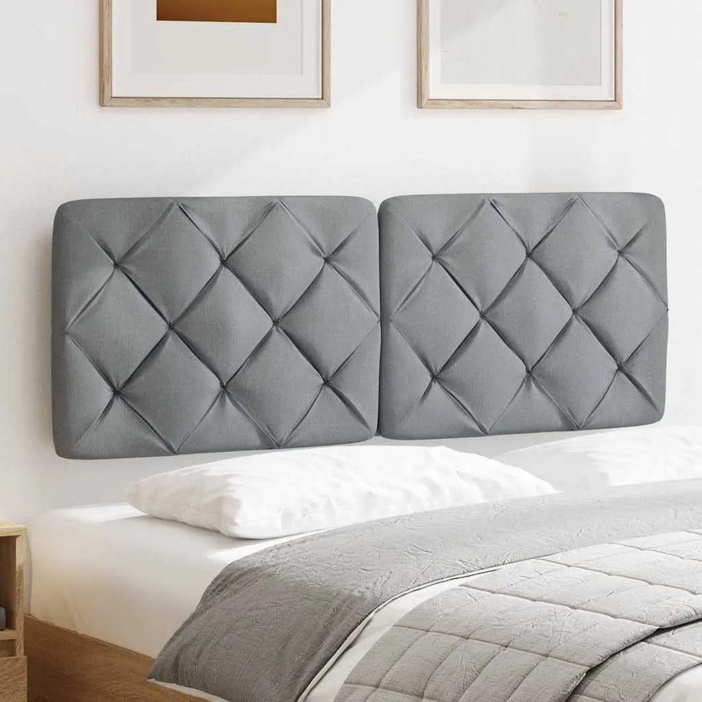 világosszürke szövet fejtámla párna 120 cm