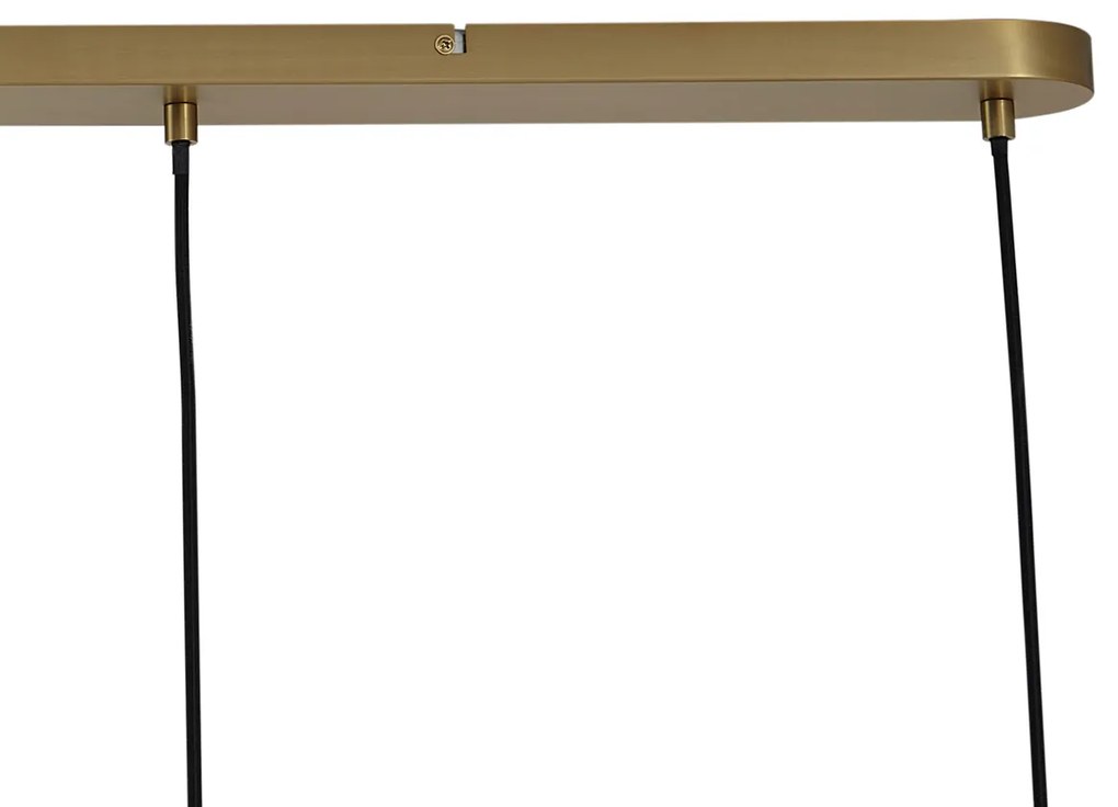 Bronz függőlámpa füstszínű borostyán és zöld üveggel, négyszögletes, 4-lámpás - Bao