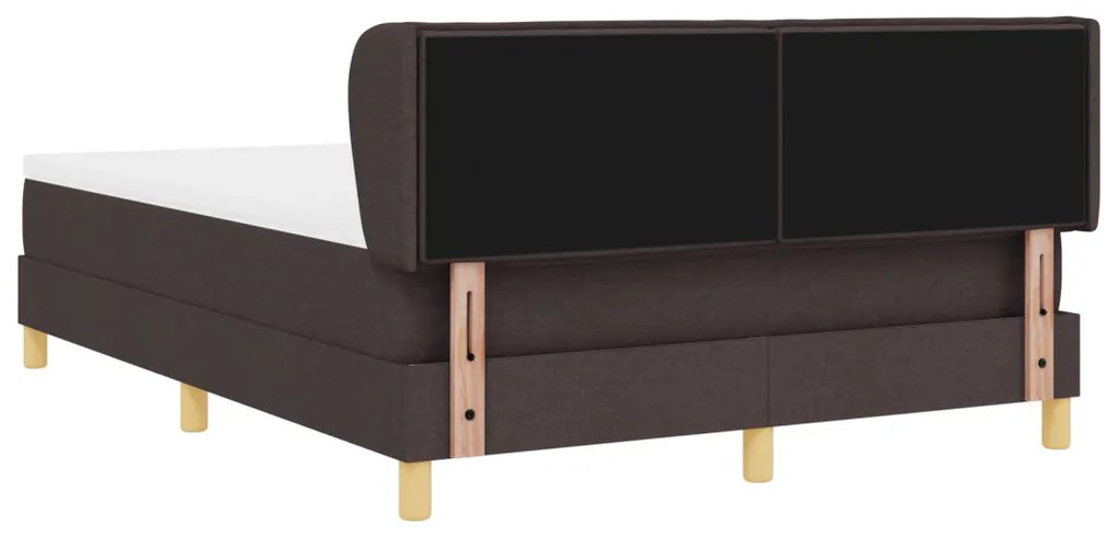 Boxspring Ágy Mattresszel Sötétbarna 140x190 cm Szövet