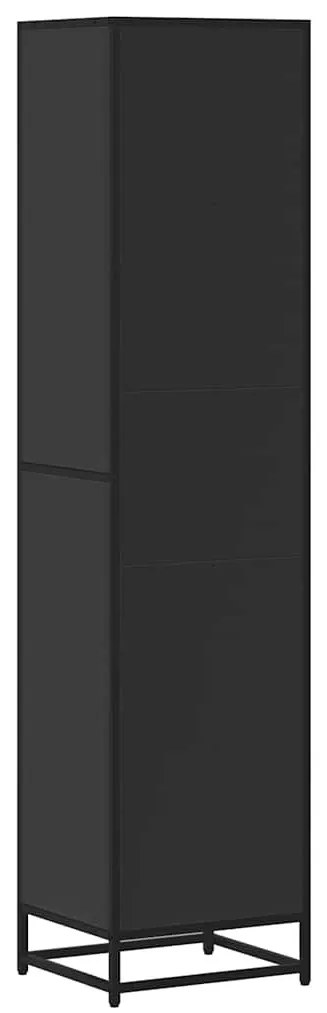 fekete forgácslap könyvszekrény 40x35x170,5 cm
