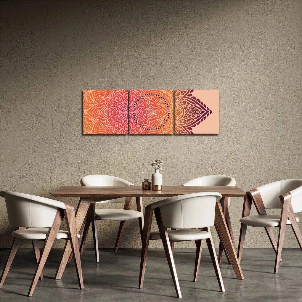Kép - mandala art (órával) (90x30 cm)