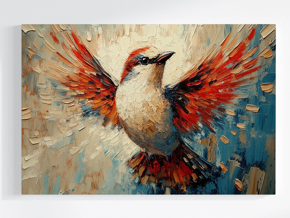 Vászonkép Canvas Természet Madár Szárnyak Toll Mozgás Elem Színes 60x40