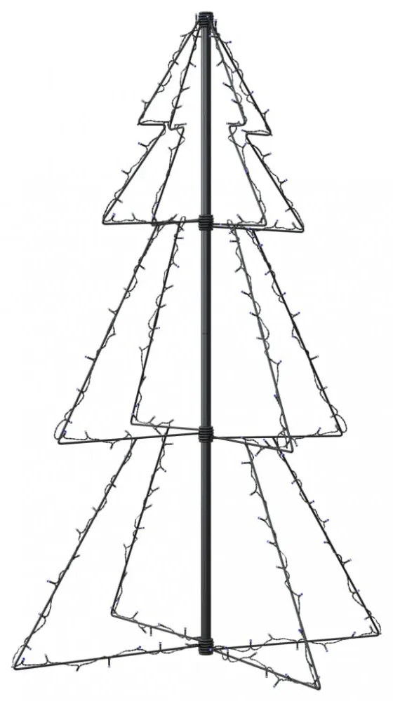 vidaXL 160 LED-es beltéri/kültéri kúp alakú karácsonyfa 78 x 120 cm