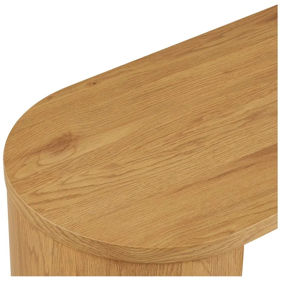 Natúr színű konzolasztal tölgyfa dekorral 38x114 cm Bibione – House Nordic