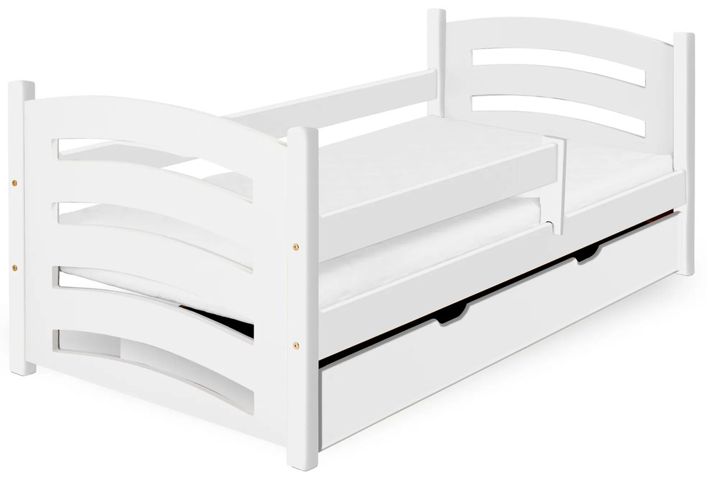 Gyerekágy MELA 80 x 160 cm, fehér Ágyrács: Lamellás ágyrács, Matrac: EASYSOFT 8 cm matrac