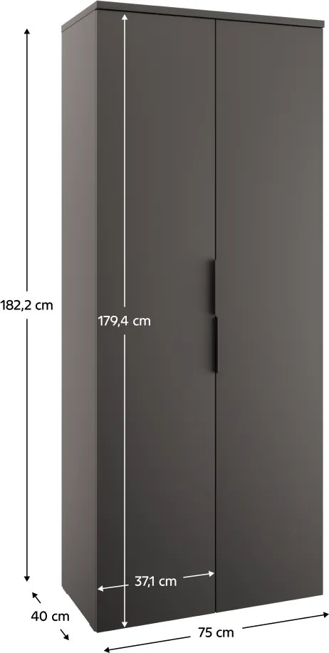 Szekrény, antracit, ADAPO ADP01