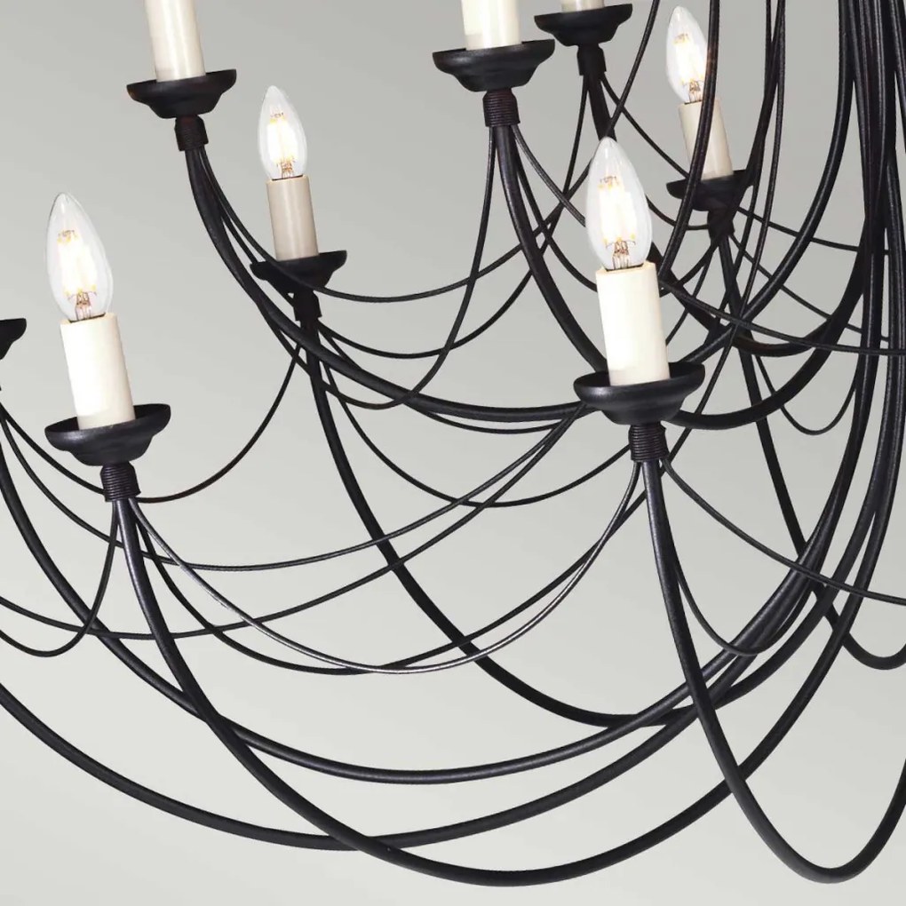 Elstead Lighting CARISBROOKE CB18-BLACK Csillár 18x60W/E14