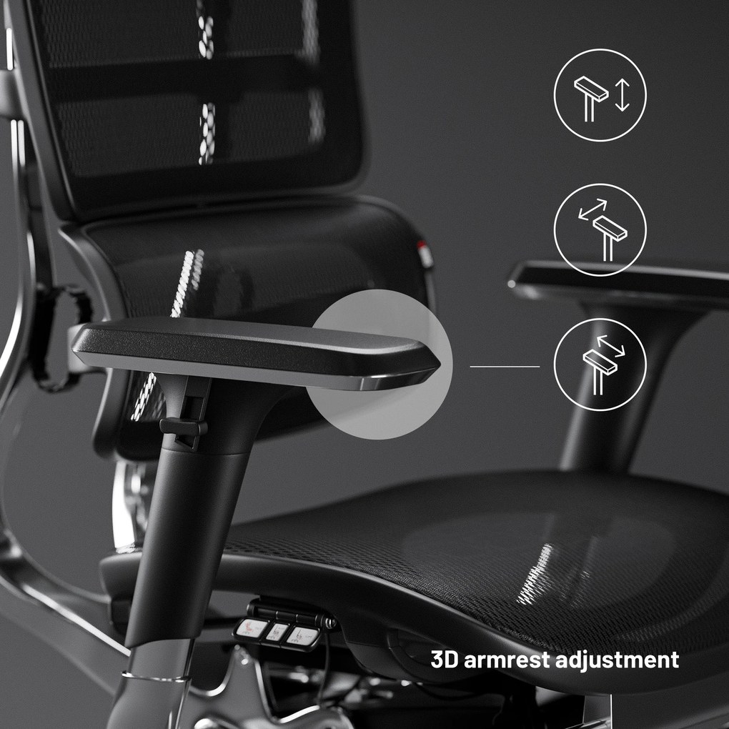 Ergonomikus irodai szék lábtartóval Normal Size, fekete: Diablo V-Master