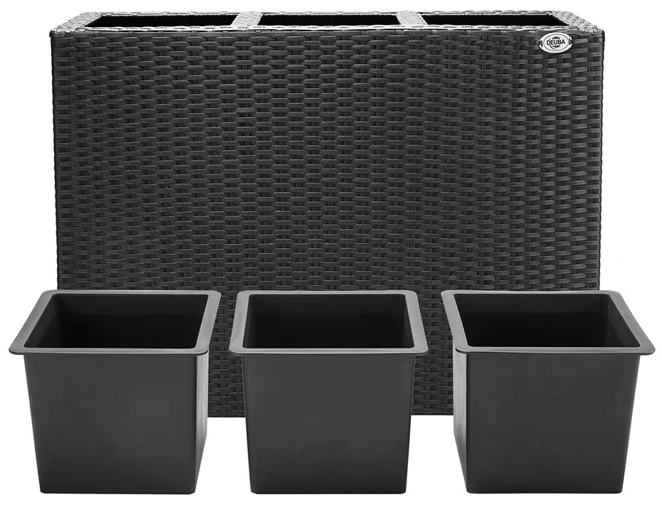 Casaria® Virágtartó 83x30,5x60 cm - fekete