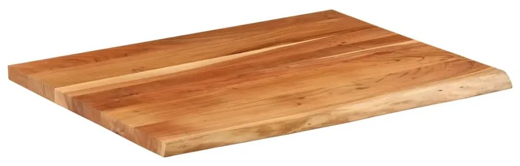 tömör akácfa téglalap alakú asztallap 100 x 80 x 2,5 cm