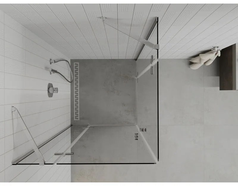 Mexen Roma DUO ajtó - Zuhanykabin, átlátszó üveg / króm profil, 854-090-090-02-00