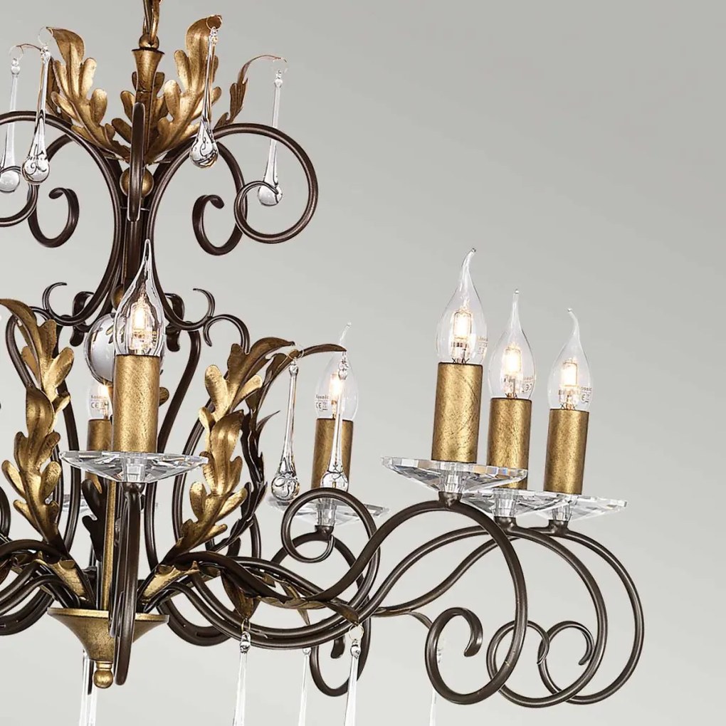 Elstead Lighting AMARILLI AML10-BRONZE Csillár 10x60W/E14