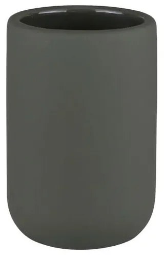 Sötétzöld kerámia fogkefetartó pohár Lotus Play – Mette Ditmer Denmark