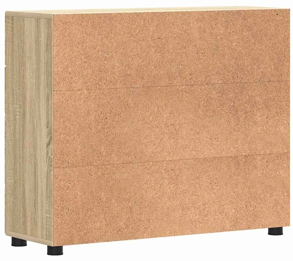 Széf fiókkal tárolóval sonoma tölgy 88.5 x 30.5 x 73 cm Faanyag