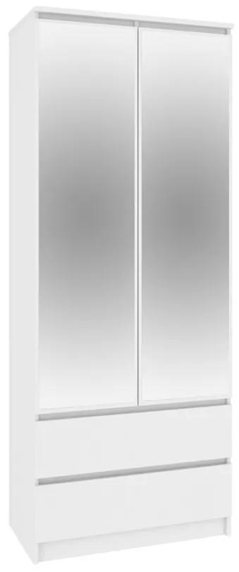 ESTRELLA S60 2D2SZ szekrény tükörrel, 60x180x51, fehér