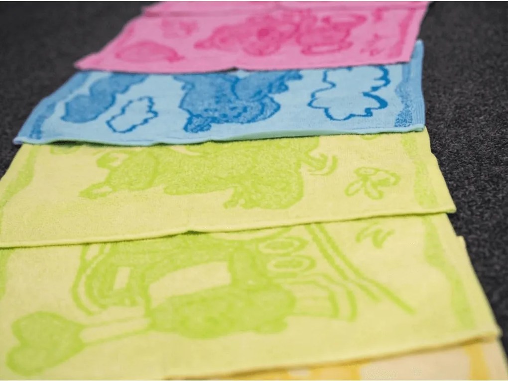 Gyerek törölköző BEBÉ cica sárga 30x50 cm