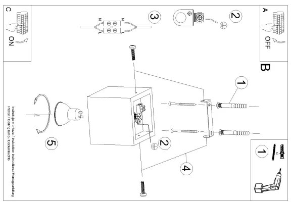 Brilagi -  LED Spotlámpa MURO 1xGU10/7W/230V beton