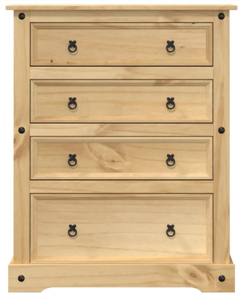 Corona tömör fenyőfa komód 92x48x120 cm