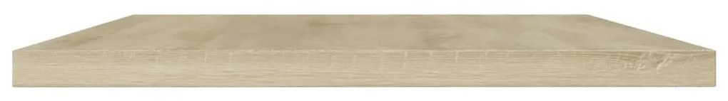 4 db sonoma-tölgy színű forgácslap könyvespolc 60 x 20 x 1,5 cm