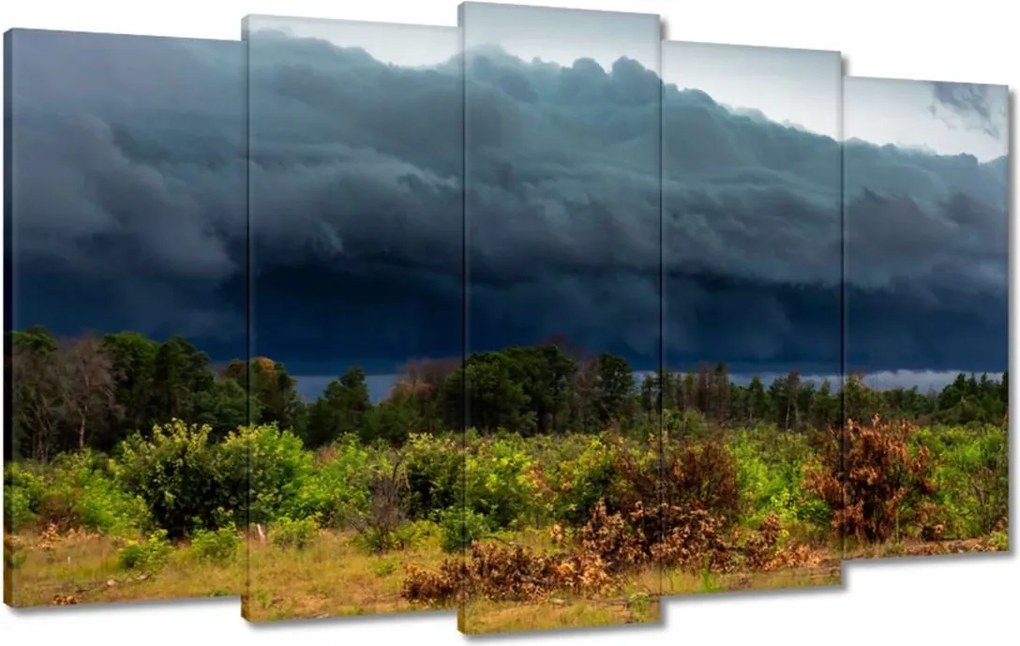 Vászonkép 100x60 Ősz Hegyek Folyó Fák