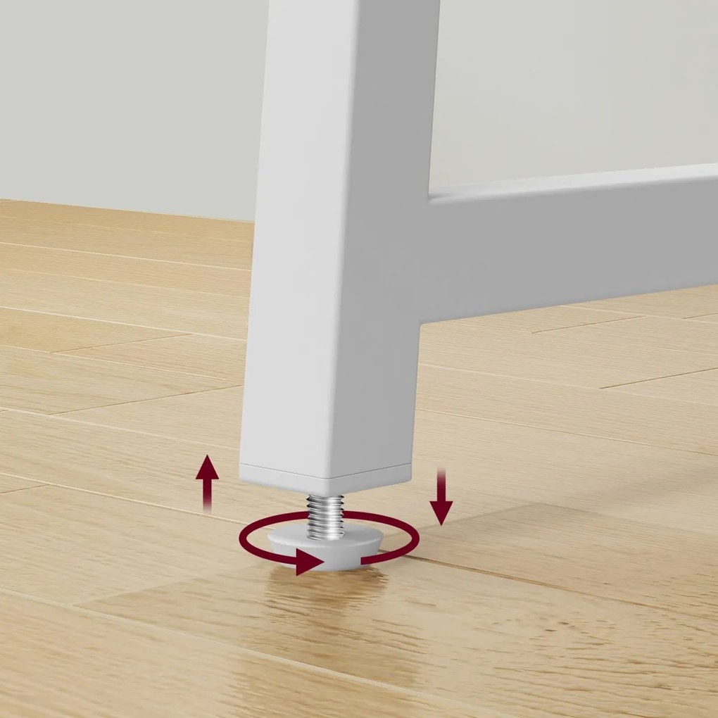 Dolgozószobai szett – összecsukható íróasztal ZARIMO 80×40 cm fehér + irodai szék AVOLA VELVET világosbarna