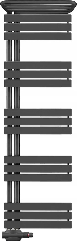 Fürdőszobai radiátor dekoratív létra 1510x500 antracit Duoplex, polc
