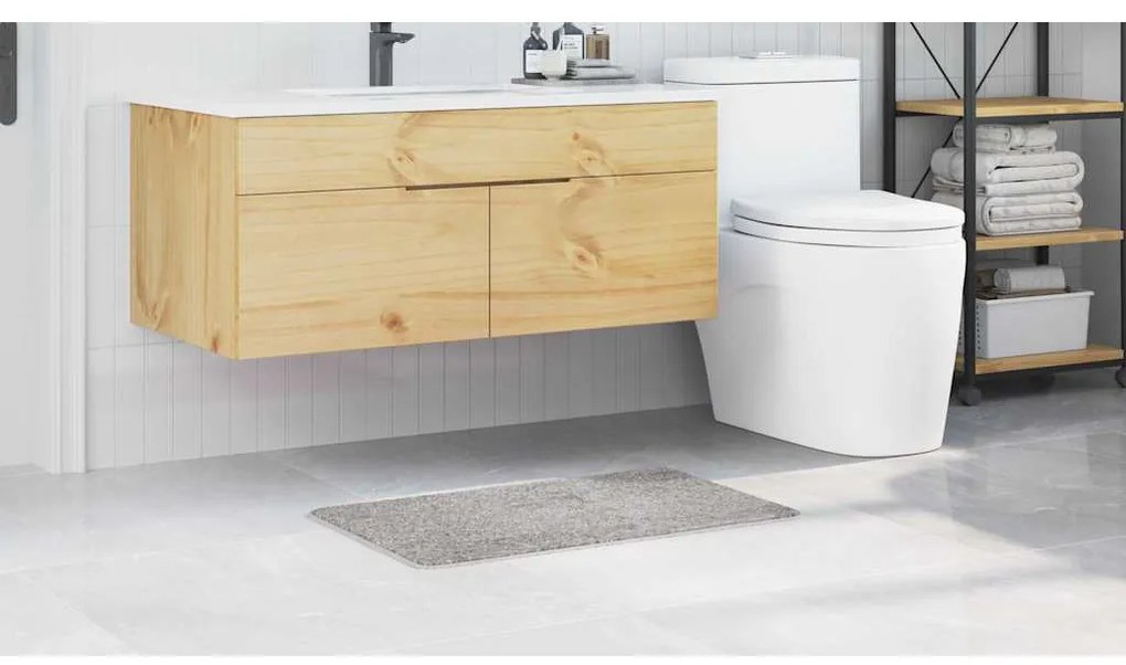 Fürdőszoba szőnyeg Szürke 50 x 80 cm Polipropilén