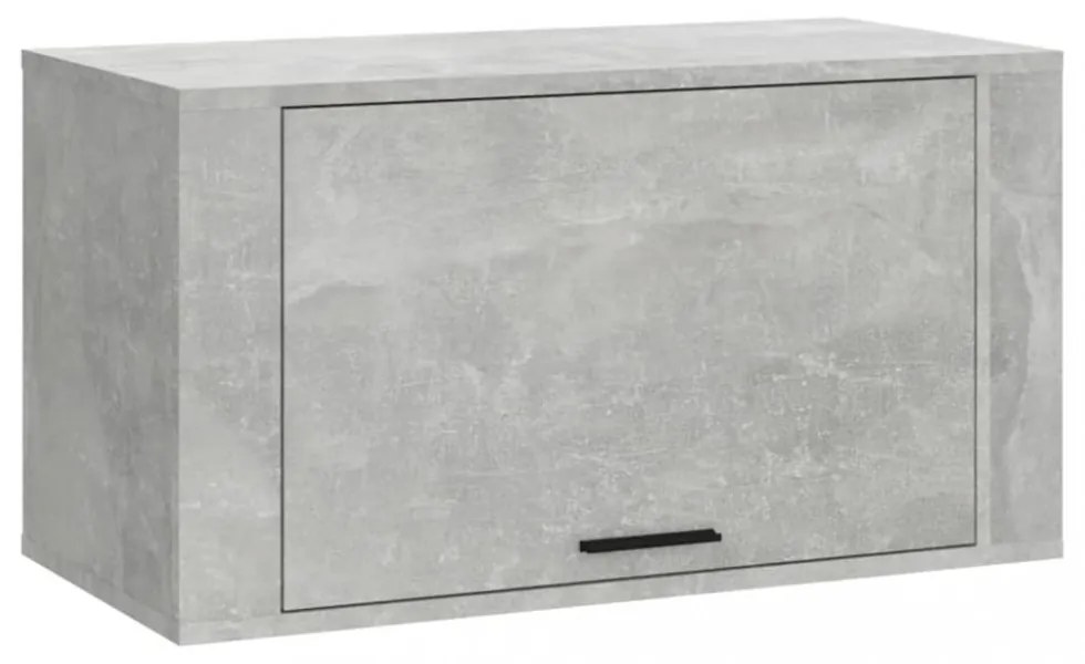 betonszürke szerelt fa fali cipőszekrény 70 x 35 x 38 cm