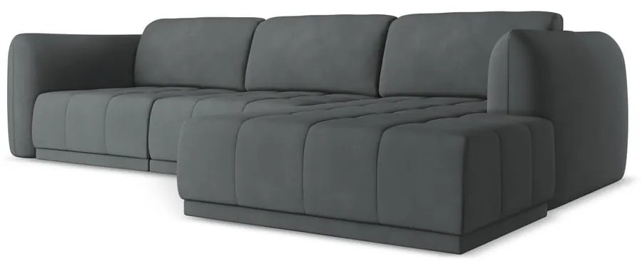Sötétszürke sarokkanapé (jobb oldali) Hoku – Makamii
