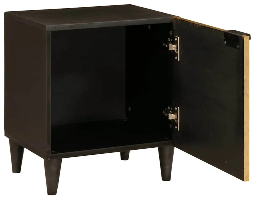 Éjjeli asztal 2 pcs Fekete és Arany 40 x 33.5 x 46 cm