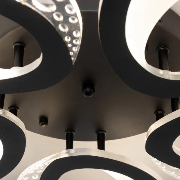 Brilagi - LED Dimmelhető felületre szerelhető csillár TWIST LED/65W/230V 3000-6500K fekete + távirányító