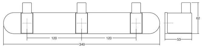 Fogas Viefe CASEY RACK alumínium, texturált fekete láva - polírozott fekete titán