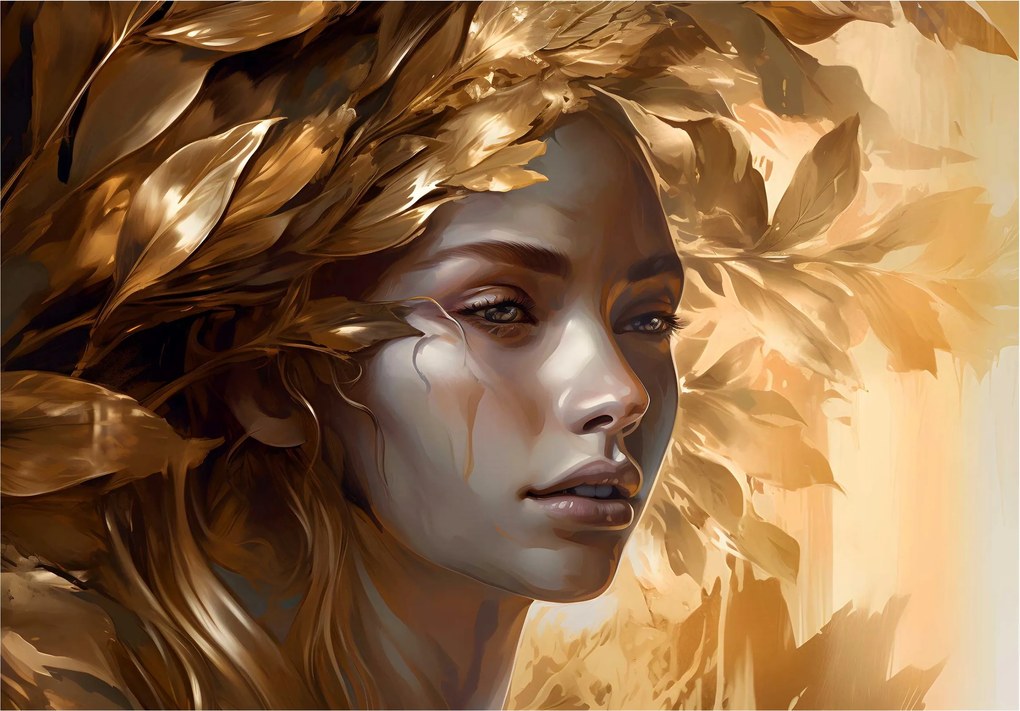 Fotótapéta Arany Nő 3D Absztrakt 254x184