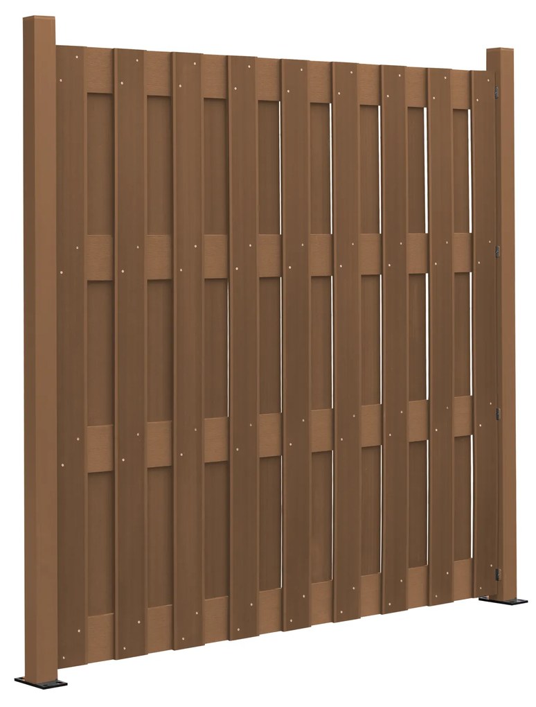 PRAKTIKER WPC KERÍTÉS PANEL 180X180 CM, BARNA