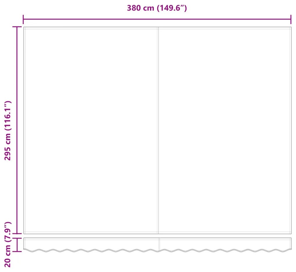 Kézi Behúzható Napellenző Piros 400x300 cm