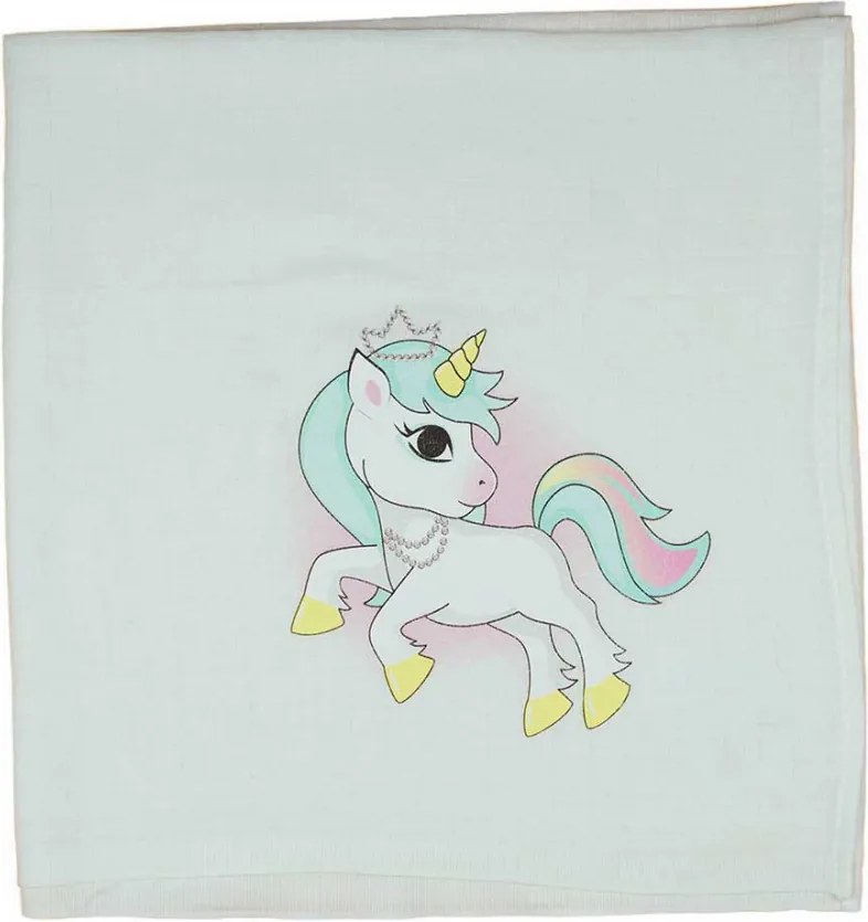 Unikornis textil-tetra pelenka 70 x 70 cm
