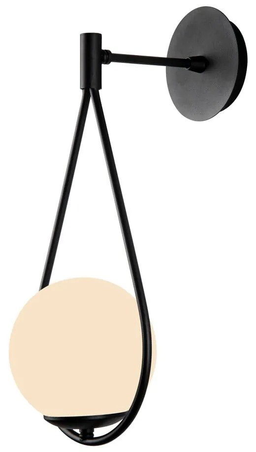 Fekete fali lámpa ø 15 cm Arch – Squid Lighting