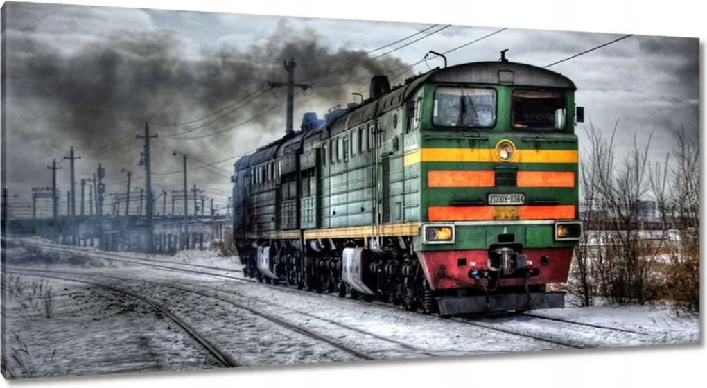 Képek 115x55 Vonat Mozdony Tél