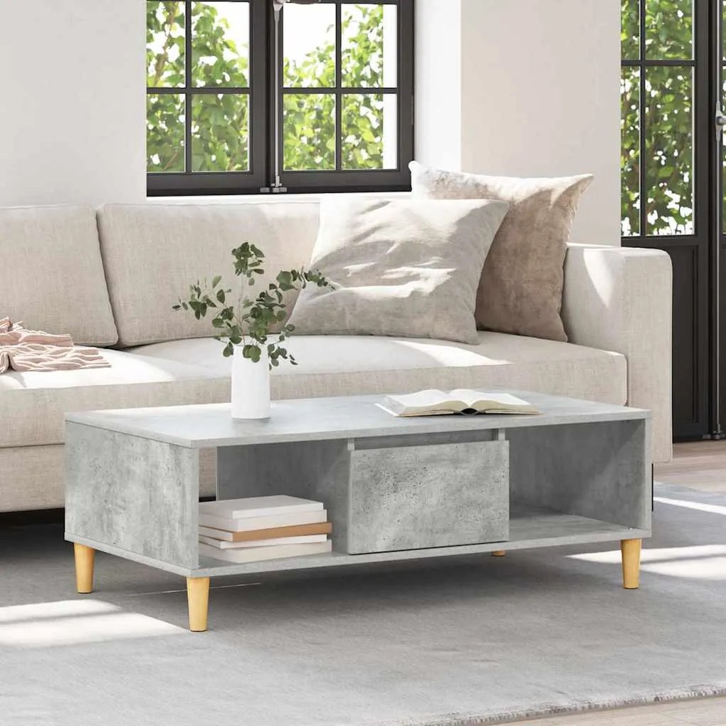 Dohányzóasztal Beton szürke 103,5 x 60 x 35 cm Faanyag