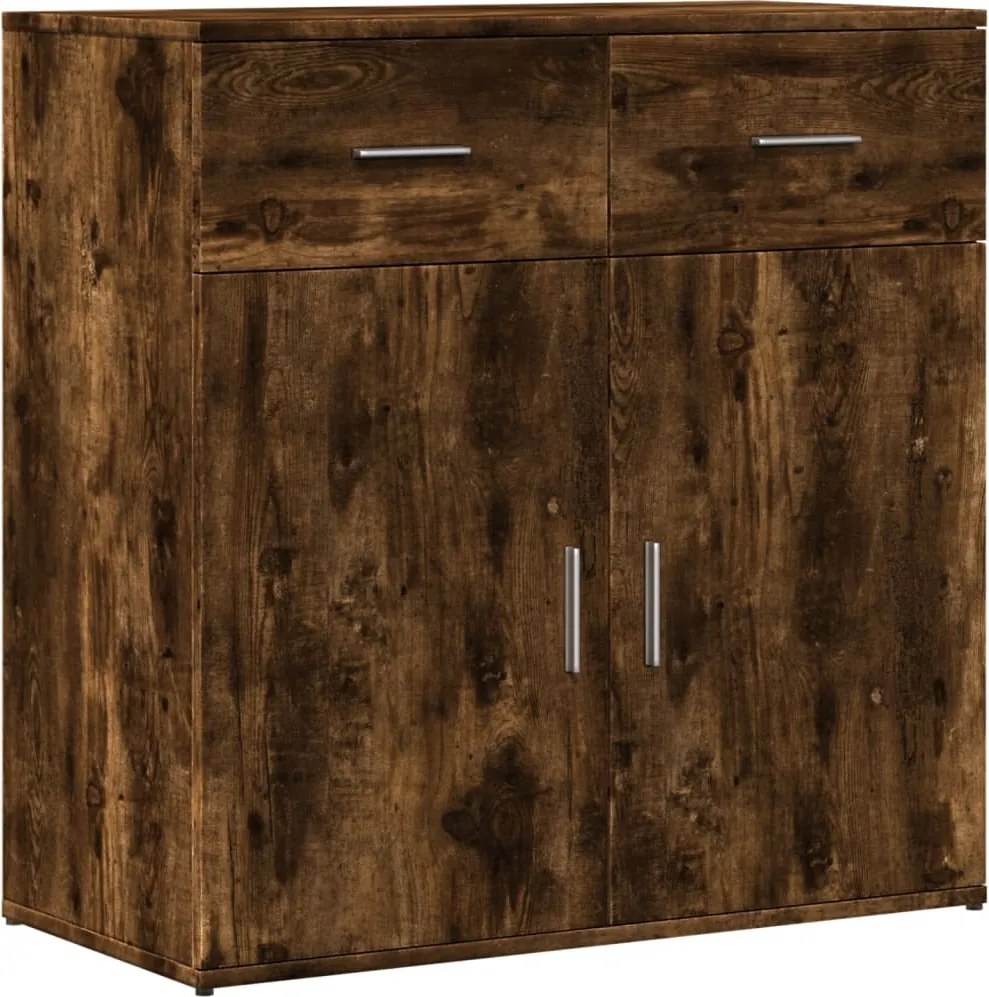 vidaXL füstös tölgy színű szerelt fa tálalószekrény 79 x 38 x 80 cm