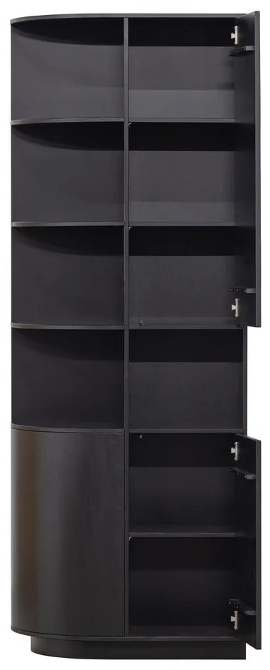 Fekete borovi fenyő moduláris könyvespolc 266x210 cm Finca – WOOOD