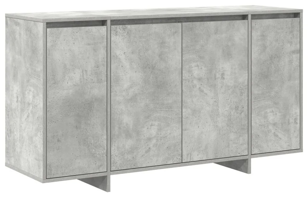 Beton Szürke Oldalszekrény Beton szürke Mérnöki fa 135 x 41 x 75 cm
