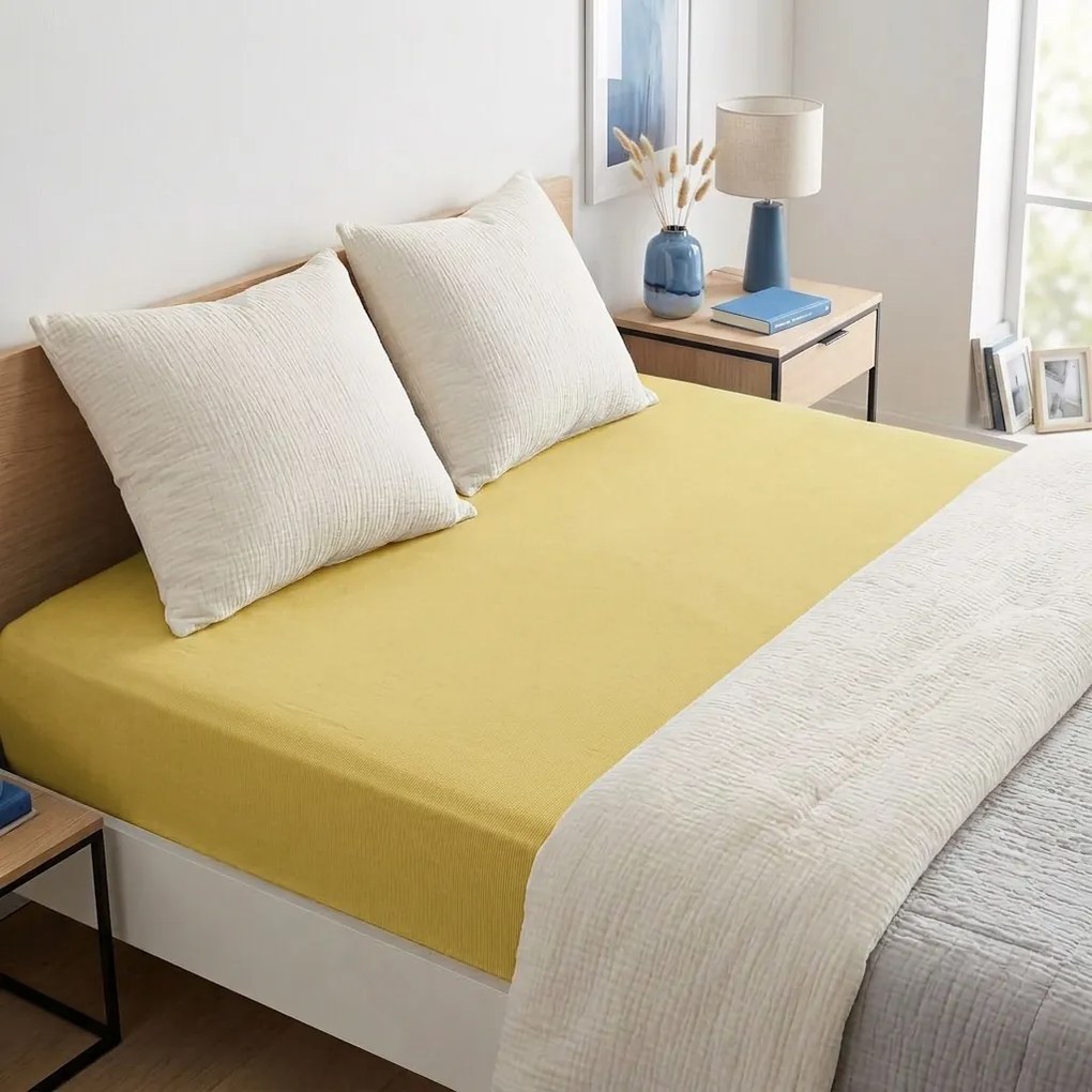 4Home IDEAL jersey lepedő sárga, 90–100 x 200 cm, 90–100 x 200 cm