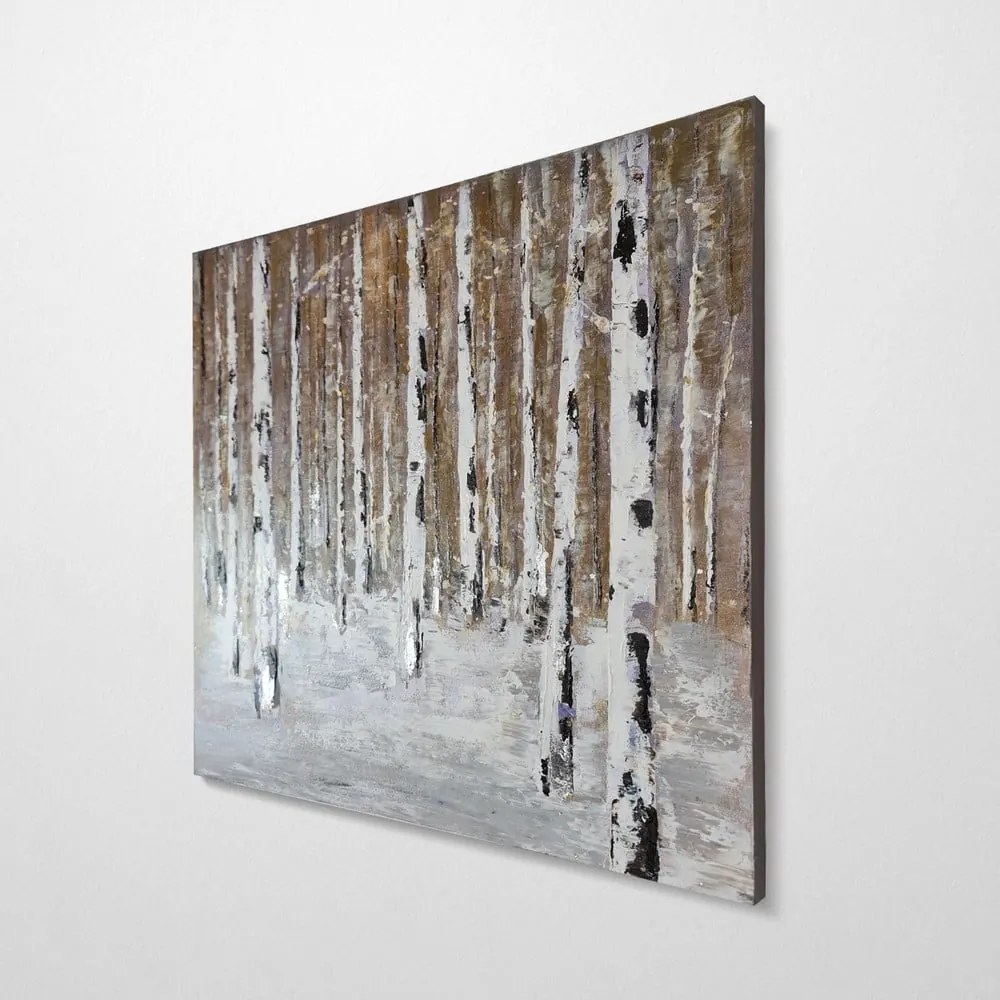 Kézzel festett kép 70x70 cm Birch Wood – Wallity
